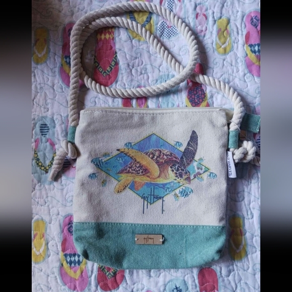 GUY HARVEY CANVAS CROSSBODY BAG - Picture 1 of 4